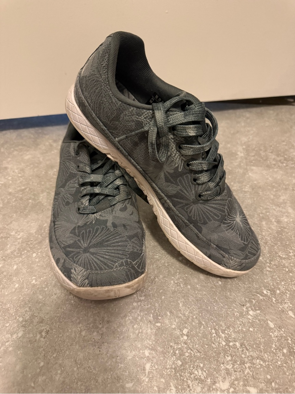 NoBull Floral grey and white trainers w 8.5 m 7